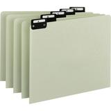 Alphabetic Top Tab Indexed File Guide Set 1/5-Cut Top Tab A To Z 8.5 X 11 Green 25/set | Bundle of 5 Sets