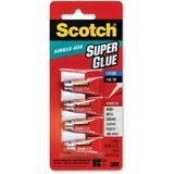 Scotch Super Glue Liquid - 0.05 grams Single-Use Tubes - 0.02 oz - 4 / Pack - Clear | Bundle of 2 Packs