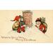 Christmas card Wishing you a very Merry Christmas (Santa) Poster Print (24 x 36)