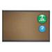 Quartet Prestige Colored Cork Bulletin Board 36 x 24 Brown Surface Graphite Gray Fiberboard/Plastic Frame
