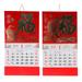 NUOLUX 2Pcs Traditional Chinese Calendar 2022 Calendar Home Use Calendar (As Shown)