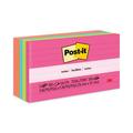 Post-it Notes Original Pads in Poptimistic Collection Colors Note Ruled 3 x 5 100 Sheets/Pad 5 Pads/Pack