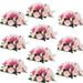 Fake Flowers Kissing Ball for Wedding Centerpieces Set of 10 Pink Artificial Flower Arrangments