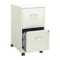 Space Solutions 18 Deep 2 Drawer Mobile Letter Width Vertical File Cabinet White