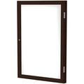 Ghent s Ceramic 24 x 18 1 Door Enclosed Mag. Whiteboard in White
