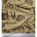 Soimoi Cotton Poplin Fabric Rolling Pin Wheat & Sandwich Bread Food Fabric Prints By Yard 56 Inch Wide