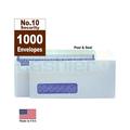 Cashier Depot No. 10 Business Envelope with left window 4 1/8 x 9 1/2 Peel & Seal Security Tinted Premium 24lb. white 1000 Envelopes (2 Boxes of 500 Each)