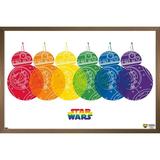 Star Wars: Saga - BB-8 Pride Wall Poster 22.375 x 34 Framed