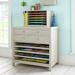 Martha Stewart Crafting Kids Art Storage with Drying Racks - Bedford Gray: Art and Craft Organizer Cabinet for Painting and Artwork