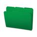 Smead Top Tab Poly Colored File Folders 1/3-Cut Tabs: Assorted Letter Size 0.75 Expansion Green 24/Box