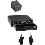 POS Hardware Bundle for Square - Cash Drawer Mounting Brackets Thermal Receipt Printer [Compatible with Square Stand and Square Register]