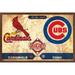 MLB Rivalries - St. Louis Cardinals vs Chicago Cubs Wall Poster 14.725 x 22.375 Framed