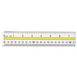 3PK Westcott 10580 Acrylic Data Highlight Reading Ruler With Tinted Guide 15 Clear