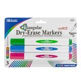 BAZIC Dry Erase Marker Bright Color Chisel Tip Whiteboard Pen Marcador Low Odor Markers White Board Pens (3/Pack) 24-Packs