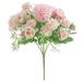 7 Heads Fake Flowers Rose Wedding Floral Decor Bouquet Artificial Rose Flowers with Leaves for Home Decoration