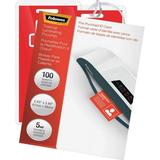 Fellowes Glossy Pouches - ID Tag punched 5 mil 100 pack - Laminating Pouch/Sheet Size: 3.88 Width x 5 mil Thickness - Glossy - for Document ID Badge ID Card - Durable Pre-pun | Bundle of 5