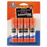 Washable School Glue Sticks 0.24 Oz Applies Purple Dries Clear 4/pack | Bundle of 5 Packs