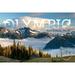 Olympic National Park Washington Deer Park (36x54 Giclee Gallery Art Print Vivid Textured Wall Decor)
