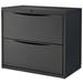 30 W Premium Lateral File Cabinet 2 Drawer Black