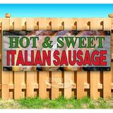 Hot Sweet Italian Sausage 13 oz Vinyl Banner With Metal Grommets