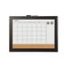 Home Decor Magnetic Combo Dry Erase with Cork Board on Bottom 23 x 17 Espresso Wood Frame Natural