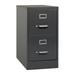 Hirsh 26.5 Deep 2 Drawer Letter Width Vertical File Cabinet Commercial Grade Charcoal