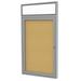 Ghent s Wood 36 x 30 1 Door Enclosed Headliner Bulletin Board in Natural