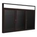 Ghent s Vinyl 48 x 96 3 Door Enclosed Flannel Letterboard in Black