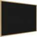 Ghent s Wood 4 x 6 Rubber Bulletin Board with Wood Frame in Black