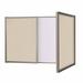 Ghent s Fabric VisuALL PC Multi Board Cabinet with Whiteboard in Beige