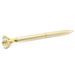 Abbott Collections AB-20-BIJOUX-GOLD 5.5 in. Gold Stainless Steel with Glass Gem Pen Gold