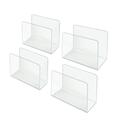 Azar Displays 255080 Clear Acrylic Desk File Holder- Small 4-Pack