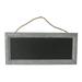 Rectangular Chalk Board with Galvanized Metal Frame and Hanging Rope