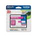Brother TZEMQP35 12 mm (0.47 ) White on Berry Pink tape for P-touch 5 m (16.40 ft.)