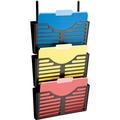 Lorell Plastic Hanging Triple Pocket File Set 1 Each Black