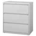Lorell 3-Drawer Light Gray Lateral Files 36 x 18.6 x 40.3 - 3 x Drawer(s) for File -Ball-Bearing