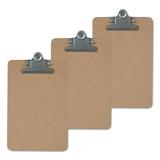 Hardboard Clipboard 1 Capacity Holds 8 1/2 X 14 Brown 3/pk | Bundle of 5 Packs