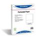 PrintWorks Professional Paper 8.5 x 11 24 lb 1 Horizontal Perf 3.5 From Bottom 500 Sheets White (04130)