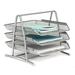 Mindspace 3 Tier Desk Tray Office Organizer | The Mesh Collection Silver