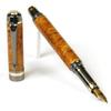 Lanier Pens - Elite Fountain Pen - Gun Metal - Yellow Box Elder