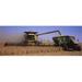 Combine harvesting soybeans in a field Minnesota USA Poster Print by - 36 x 12
