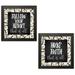 Gango Home Decor Contemporary Follow Your Heart & Have Faith by Lauren Rader (Ready to Hang); Two 12x12in Black Framed Prints