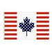 Dtydtpe Towel States Flag Decoration Canadian Combination America Usa Friendship United Banner with Brass House Yard 3 x5 Flag Gift Canada Flags Banners & Accessories