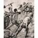 Turkish & British Soldiers In Hand To Hand Combat On The Gallipoli Peninsula Turkey 1915 From The War Illustrated Album Poster Print Large - 26 x 32