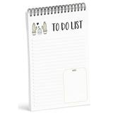 Inkdotpot To Do List Notepad 6 X 9 Paper Stationery Cactus Spiral Notepad Daily Checklist- Motivational Organizer Planner List Pad- Notepad Tear Off (50 Sheets)