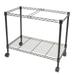 Single Tier Metal Rolling Mobile File Cart 23.6 x 12.6 x 18 Black