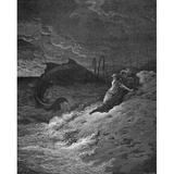 Jonah & The Whale. /Njonah Cast Forth By The Whale (Jonah 2:10). Wood Engraving After Gustave Dor_. Poster Print by (18 x 24)