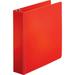 Business Source Basic Round Ring Binders - 2 Binder Capacity - Letter - 8 1/2 x 11 Sheet Size - Round Ring Fastener(s) - Vinyl - Red - 1.52 lb - 1 | Bundle of 2 Each