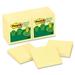Post-it Greener Pop-up Notes 1200 - 3 x 3 - Square - 100 Sheets per Pad - Unruled - Canary Yellow - Paper - Self-adhesive Repositionable Non-smearing - 12 / Pack