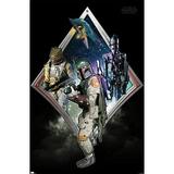 Star Wars: Original Trilogy - Bounty Hunters Badge Wall Poster 22.375 x 34